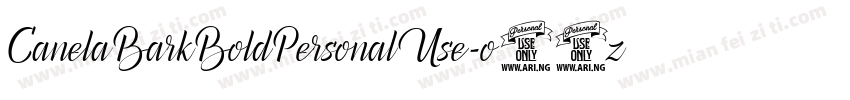 CanelaBarkBoldPersonalUse-o68z字体转换