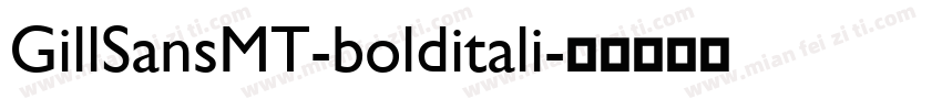 GillSansMT-bolditali字体转换