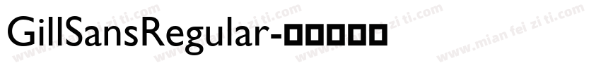 GillSansRegular字体转换