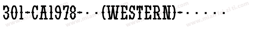 301-CA1978-普通(western)字体转换