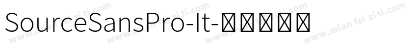 SourceSansPro-It字体转换