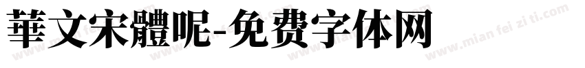 華文宋體呢字体转换