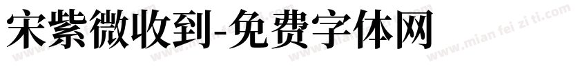 宋紫微收到字体转换