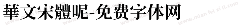 華文宋體呢字体转换