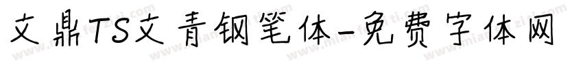 文鼎TS文青钢笔体字体转换