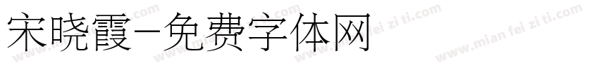 宋晓霞字体转换