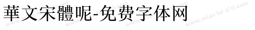 華文宋體呢字体转换