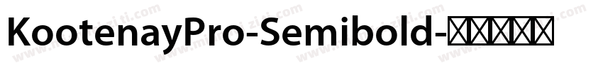 KootenayPro-Semibold字体转换