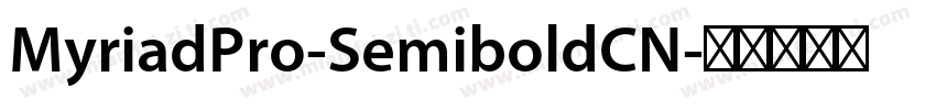 MyriadPro-SemiboldCN字体转换