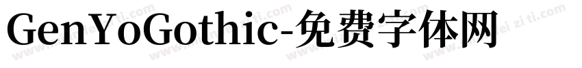 GenYoGothic字体转换