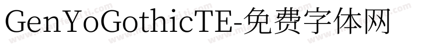GenYoGothicTE字体转换