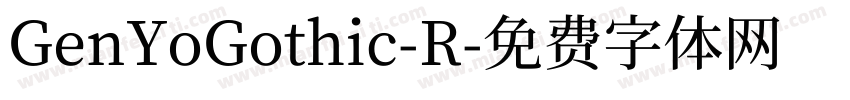 GenYoGothic-R字体转换
