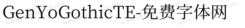 GenYoGothicTE字体转换