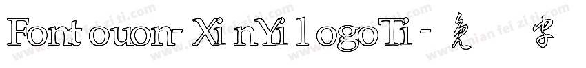Fontouon-XinYilogoTi字体转换