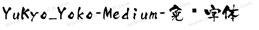 YuKyo_Yoko-Medium字体转换