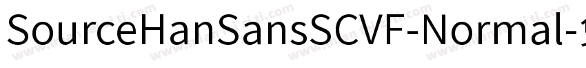 SourceHanSansSCVF-Normal字体转换