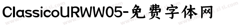 ClassicoURWW05字体转换