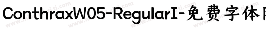 ConthraxW05-RegularI字体转换