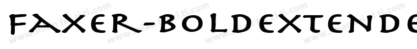 Faxer-BoldExtended字体转换