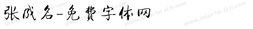 张成名字体转换