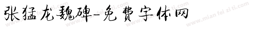 张猛龙魏碑字体转换