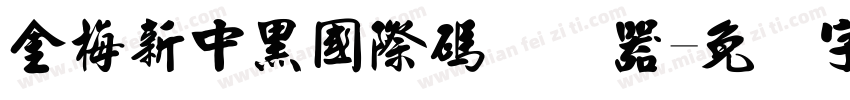 金梅新中黑國際碼转换器字体转换