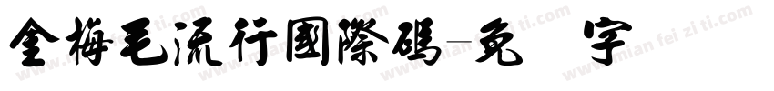 金梅毛流行國際碼字体转换