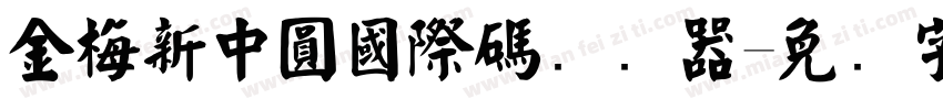 金梅新中圓國際碼转换器字体转换