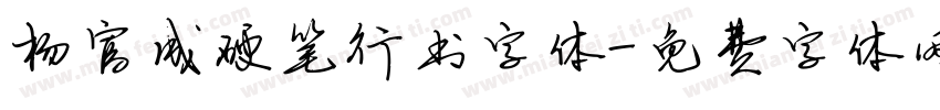 杨富成硬笔行书字体字体转换