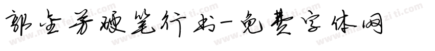 郭金芳硬笔行书字体转换
