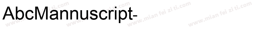 AbcMannuscript字体转换