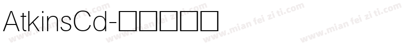 AtkinsCd字体转换