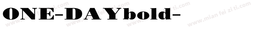 ONE-DAYbold字体转换