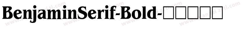BenjaminSerif-Bold字体转换