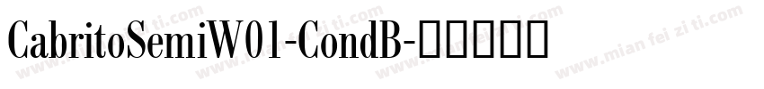 CabritoSemiW01-CondB字体转换