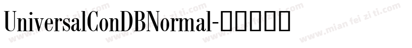 UniversalConDBNormal字体转换