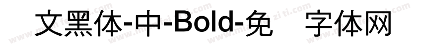 华文黑体-中-Bold字体转换