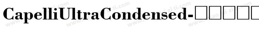 CapelliUltraCondensed字体转换