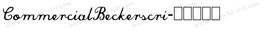 CommercialBeckerscri字体转换