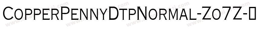 CopperPennyDtpNormal-Zo7Z字体转换