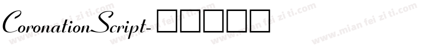 CoronationScript字体转换