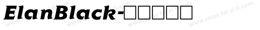 ElanBlack字体转换