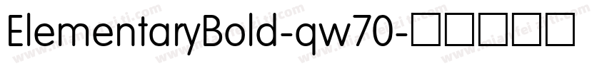 ElementaryBold-qw70字体转换