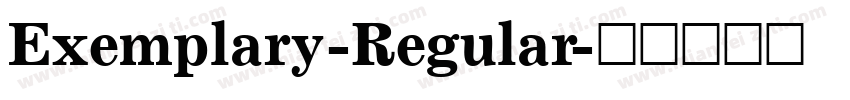 Exemplary-Regular字体转换