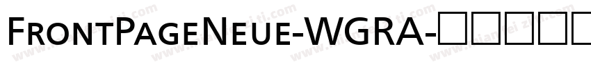 FrontPageNeue-WGRA字体转换