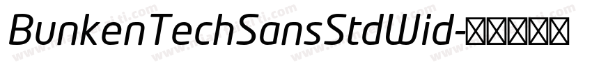 BunkenTechSansStdWid字体转换