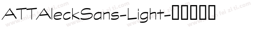 ATTAleckSans-Light字体转换