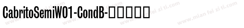CabritoSemiW01-CondB字体转换