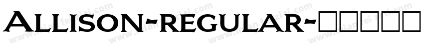 Allison-regular字体转换
