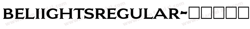 beliightsregular字体转换